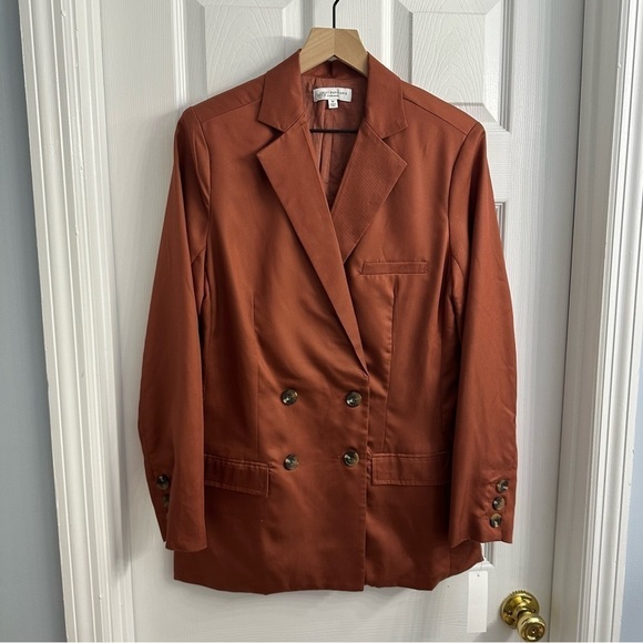 Sweet Baby Jamie Blazer Jacket Rust Button Up Academia Preppy Medium New - Picture 5 of 9